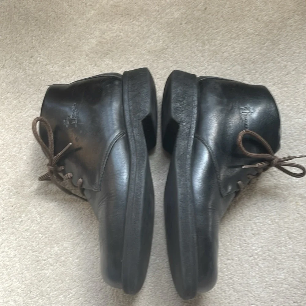 Havana Joe black leather lace up boots